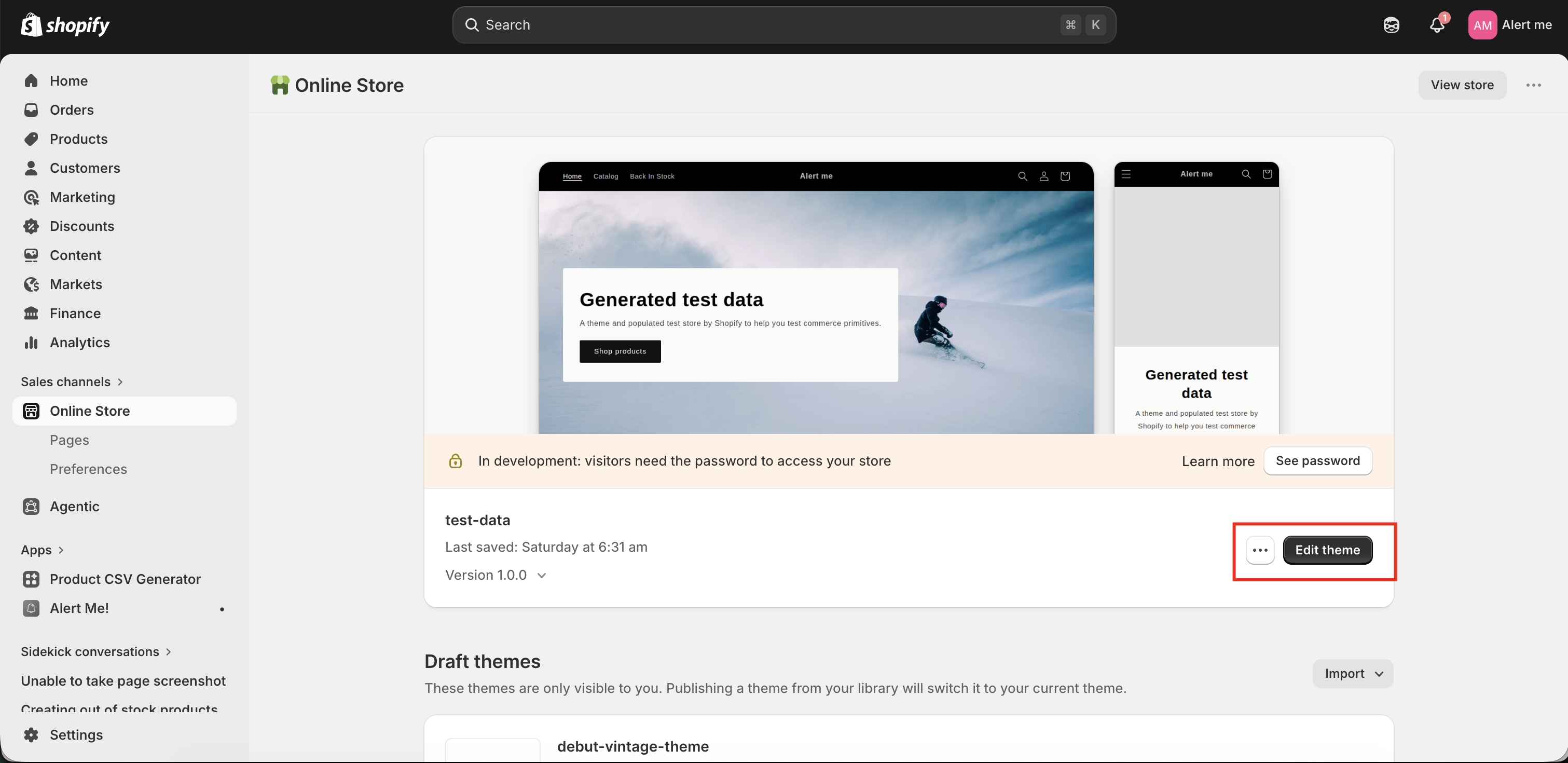 Adding the app block