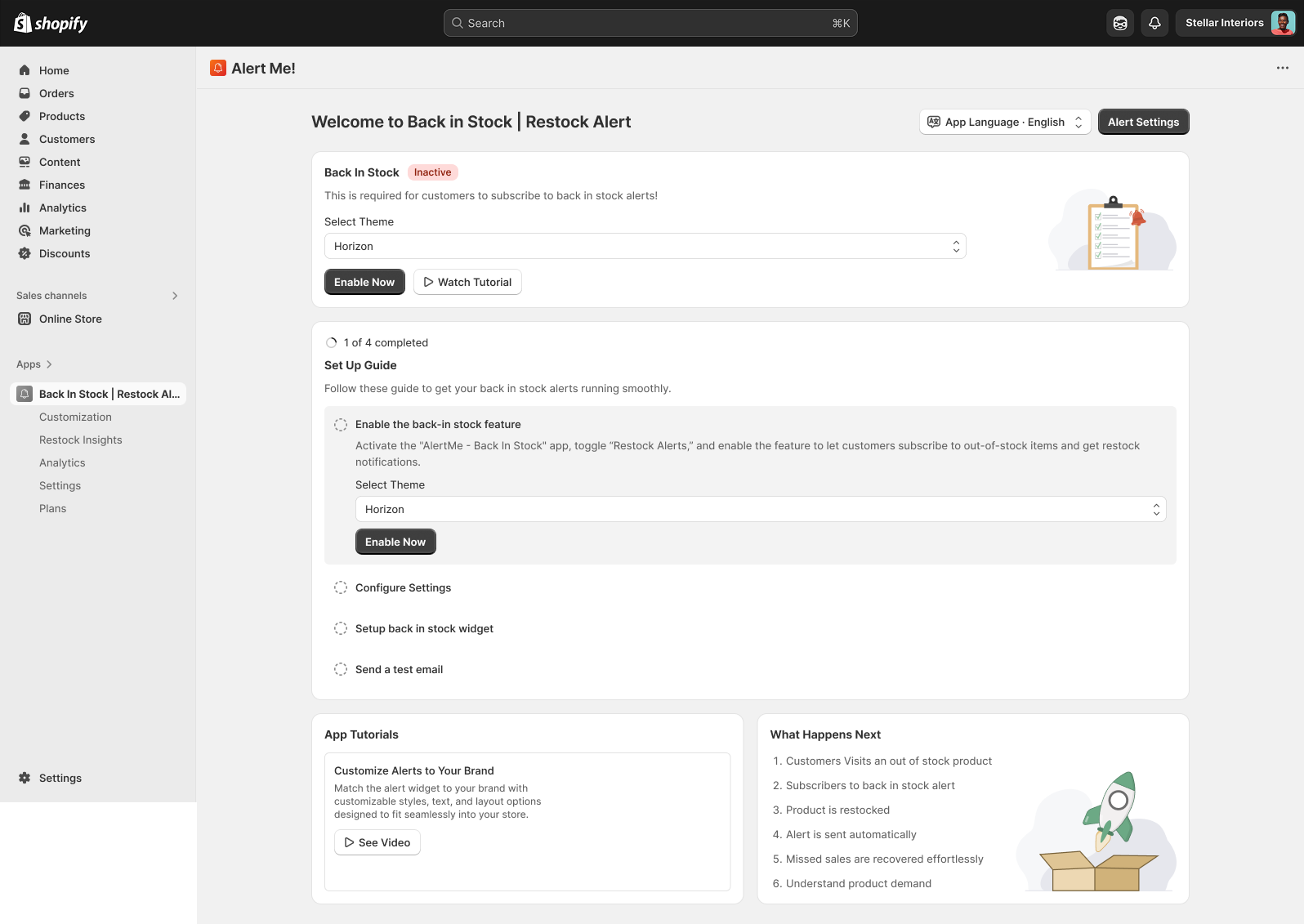 App listing / install