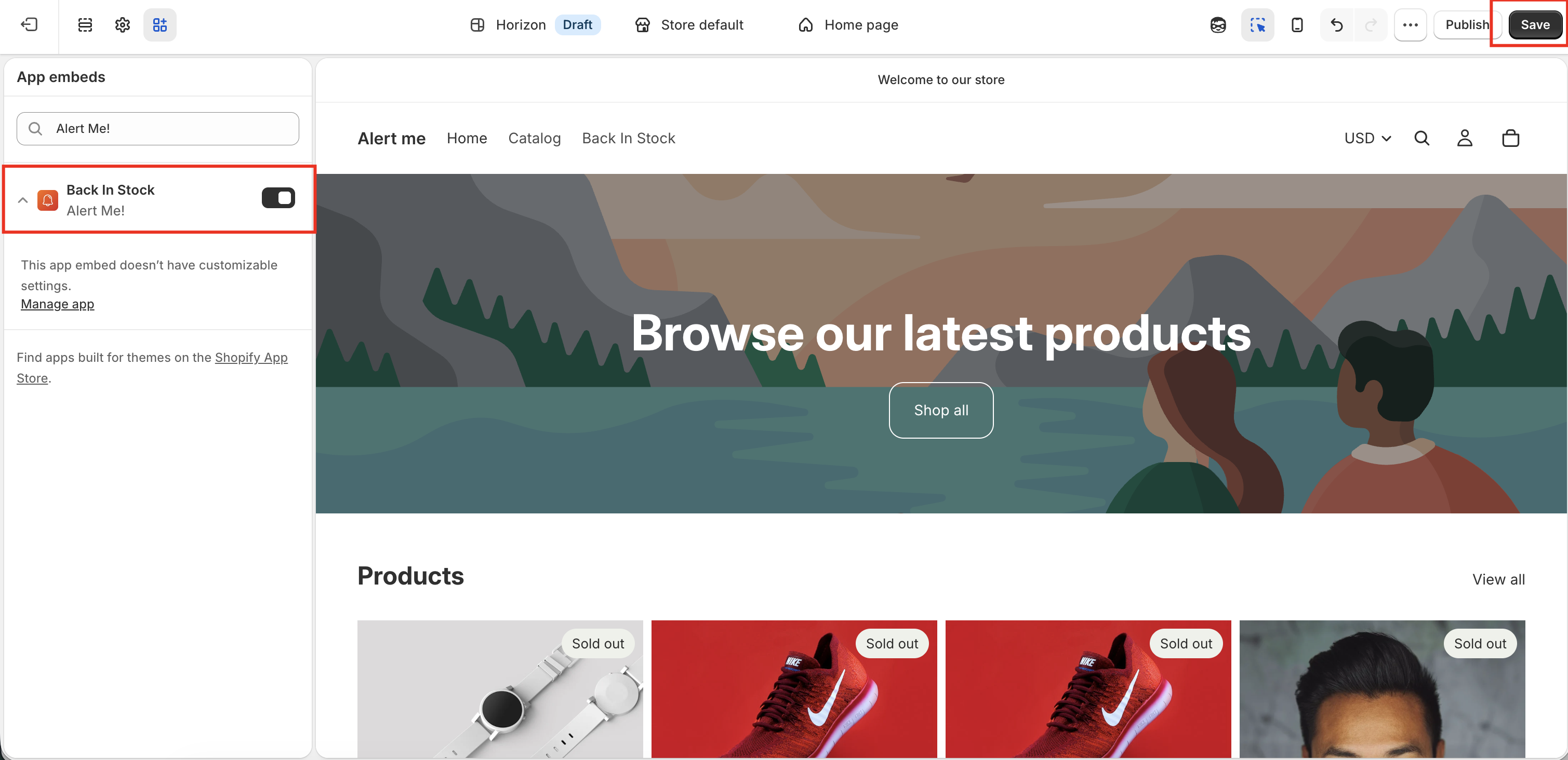 App embed card and theme-editor toggle
