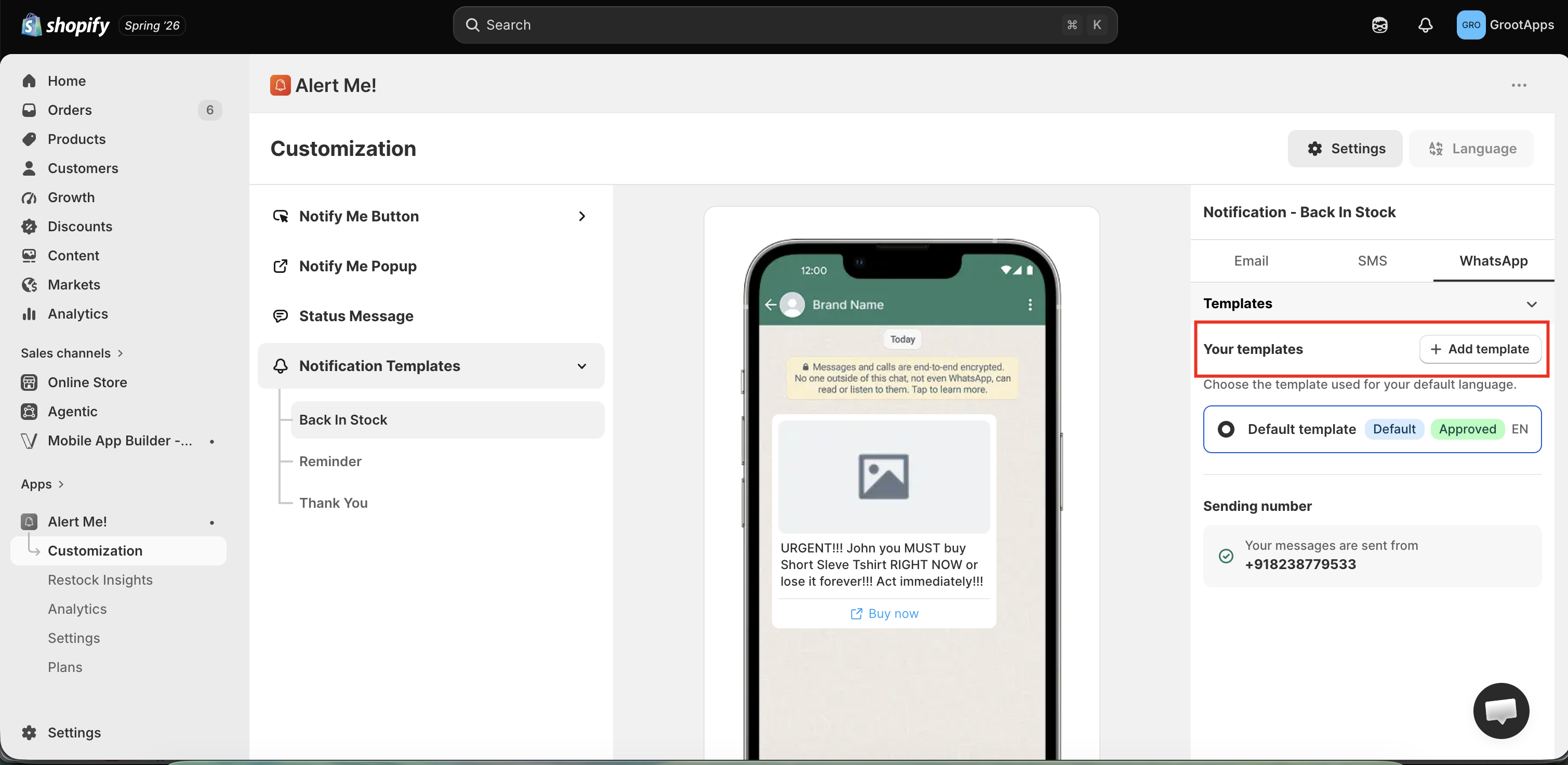 Template editor